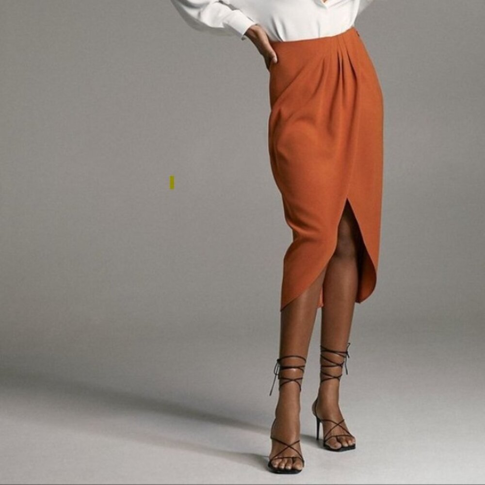 Aritzia Babton Kinsley skirt in orange, size 10